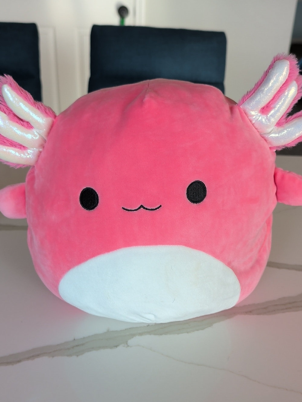 Plush Pink Axolotl Squishmallow-Style Pillow